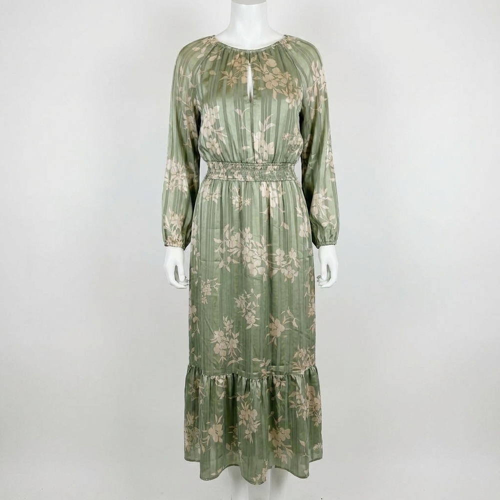 NEW APRICOT silhouette floral satin shimmer maxi dress in mint